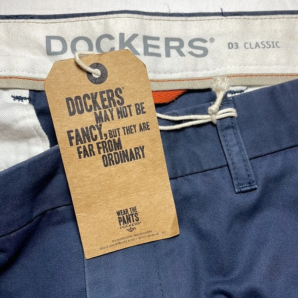Dockers Men’s The Soft Khaki D3 Classic Blue Pants - Picture 4 of 6